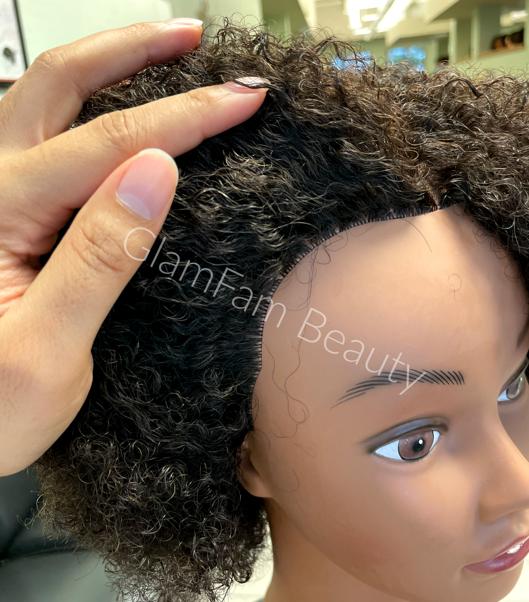100% Human Hair 8 Afro Mannequin Head (With Stand) – GlamFam Beauty